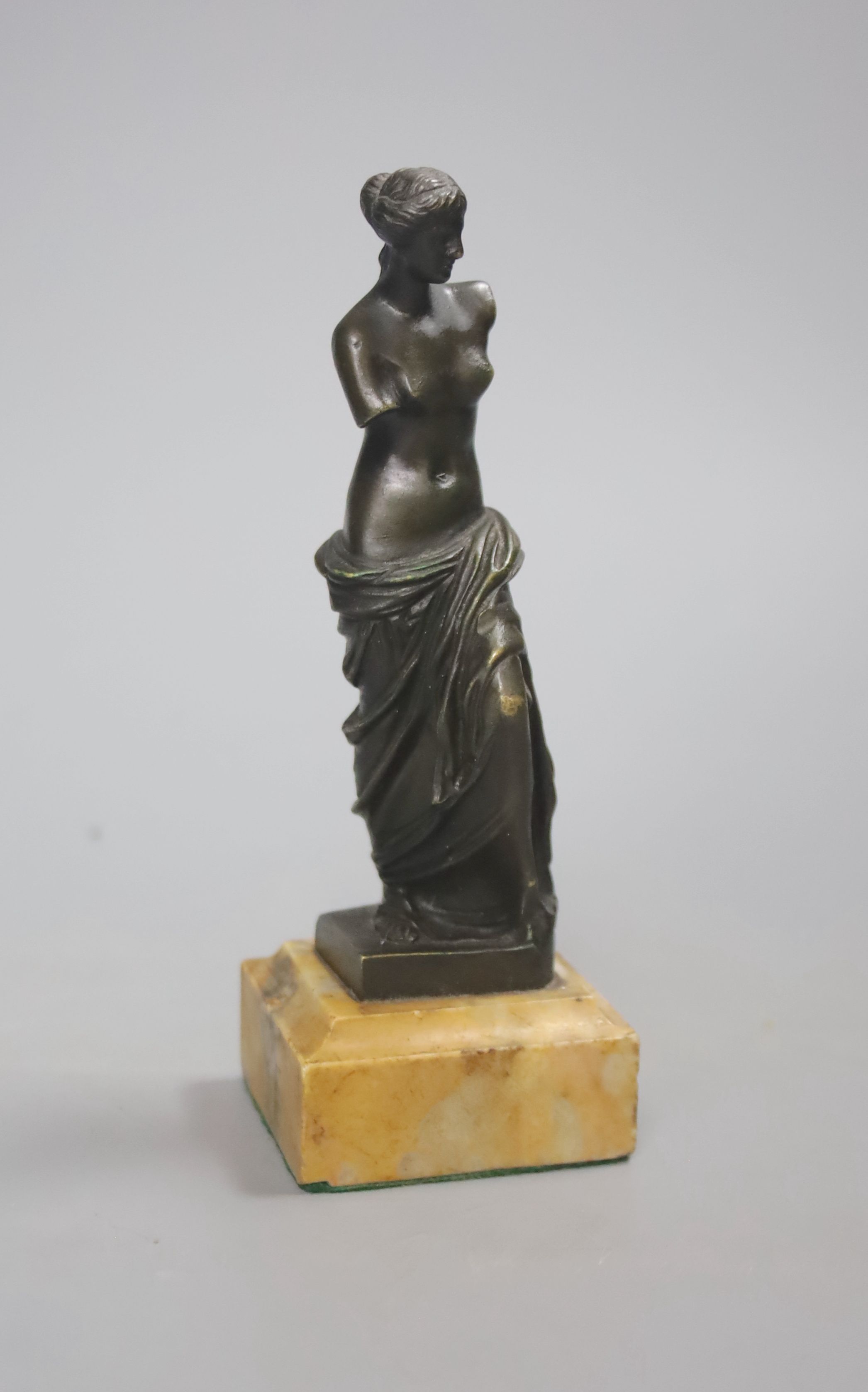 20thc bronze of Venus De Milo 14cm